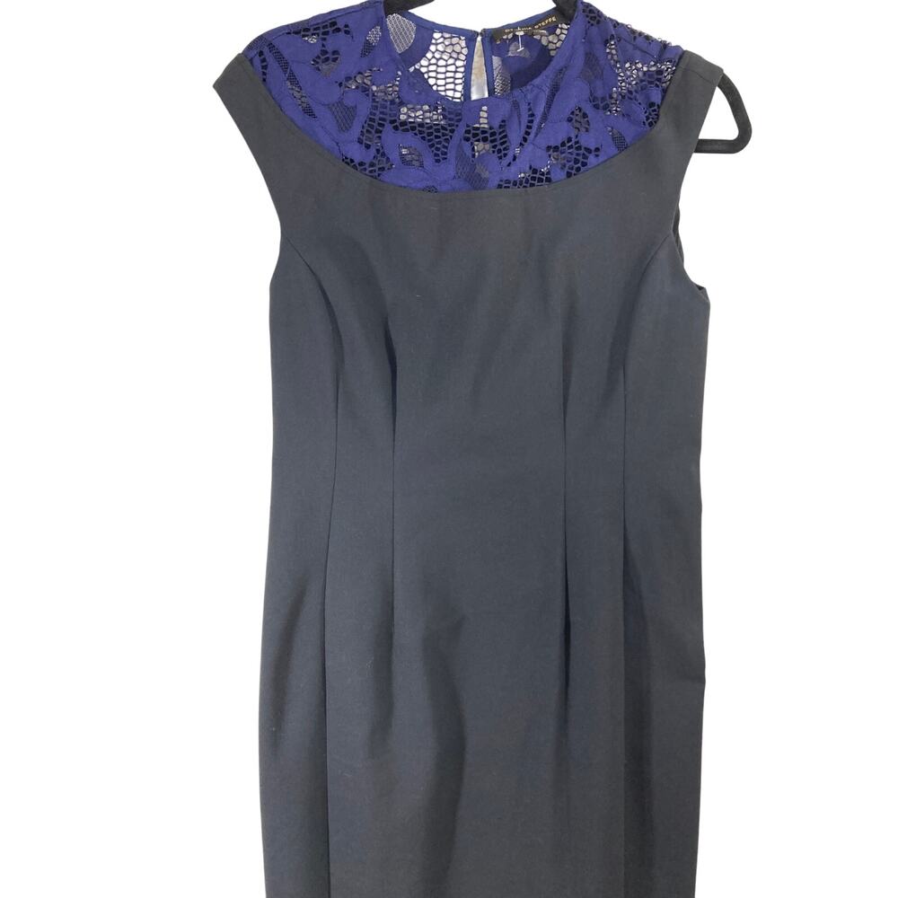 Cynthia Steffe Pleated A Line Lace Collared Cotton Dress - Picture 2 of 9